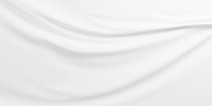 White luxury fabric background with copy space 3D render