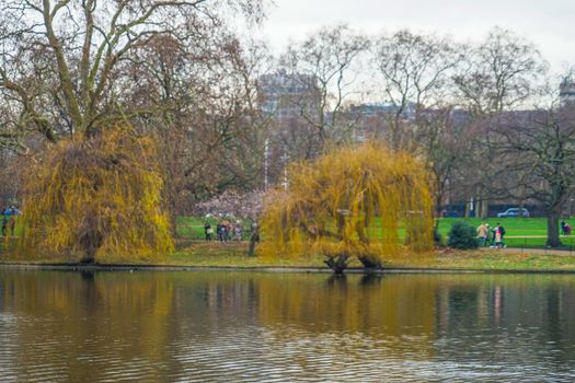 St. James Park forest landscape. Shooting Location: United Kingdom, London