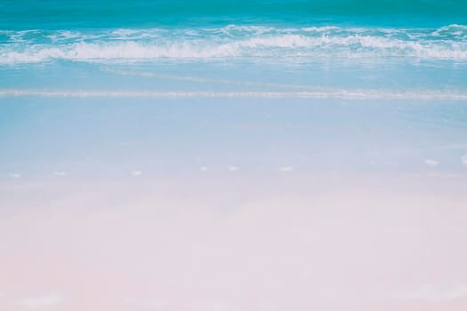 Sea Aerial view, Top view, amazing nature background. The color of the water and beautifully bright clear water. Beautiful beach and sea waves