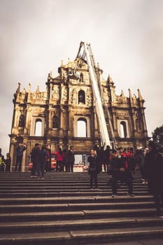 Under maintains of Ruins of St. Paul's. Macau's best known landmarks. the Historic Centre of Macau, a UNESCO World Heritage Site