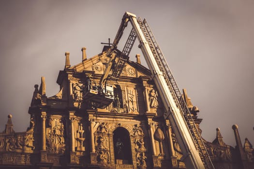 Under maintains of Ruins of St. Paul's. Macau's best known landmarks. the Historic Centre of Macau, a UNESCO World Heritage Site