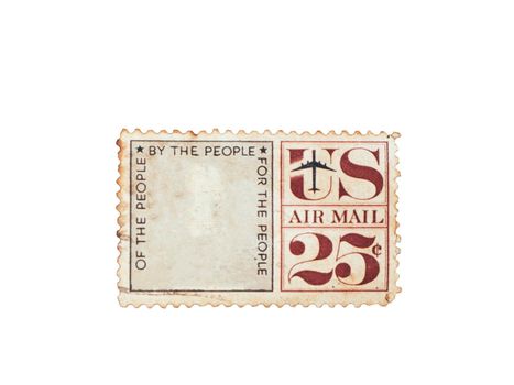 Old grunge posted stamp reverse side.Template for graphic designers