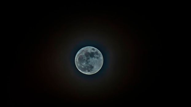 Halloween background. Full moon dark cloud sky at night