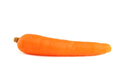 Carrots on a white background. fresh peeled carrots isolated on white