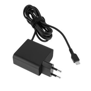 laptop power adapter, power supply, laptop accessory on a white background