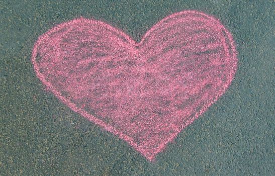 Children's drawings on the asphalt with chalk. Selective focus. nature.