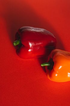 Red sweet pepper on background