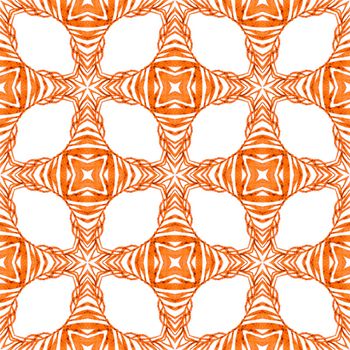 Textile ready exceptional print, swimwear fabric, wallpaper, wrapping. Orange bewitching boho chic summer design. Hand drawn tropical seamless border. Tropical seamless pattern.