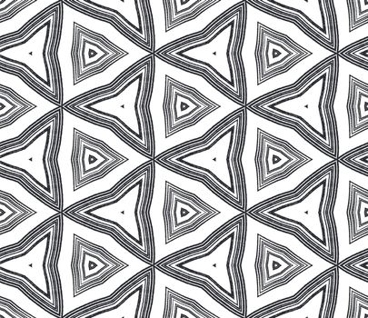 Medallion seamless pattern. Black symmetrical kaleidoscope background. Watercolor medallion seamless tile. Textile ready posh print, swimwear fabric, wallpaper, wrapping.