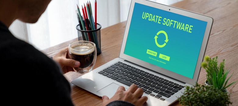 Software update on computer for modish version of device software upgrade