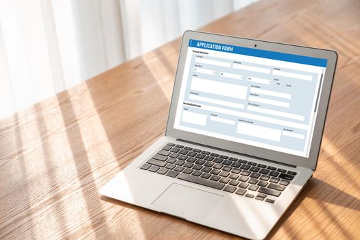 Online application form for modish registration on the internet website