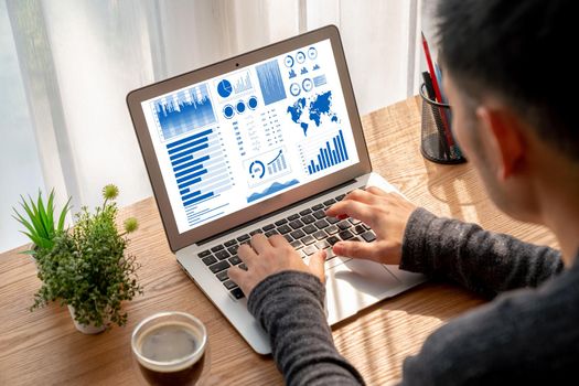 Business data dashboard provide modish business intelligence analytic for marketing strategy planning