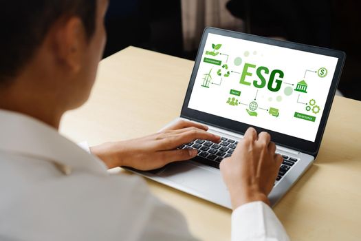 ESG environmental social governance policy for modish business to set a standard to achieve high ESG score