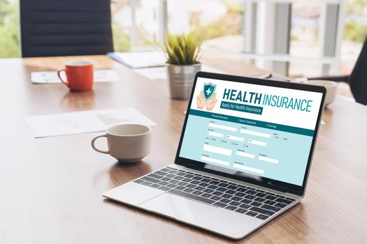 Health insurance web site modish registration system for easy form filling