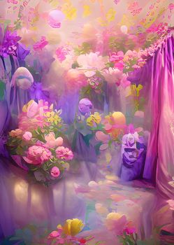 Pastel colors flowers for background