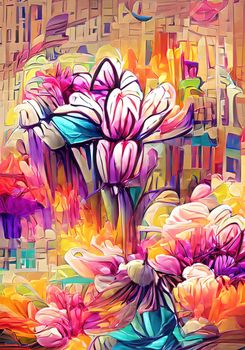 Pastel colors flowers for background