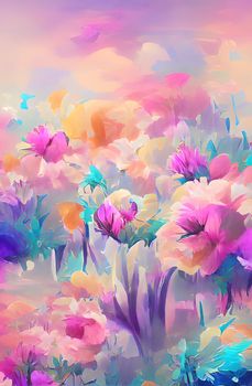 Pastel colors flowers for background