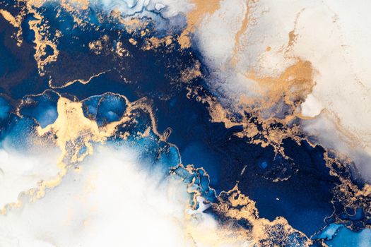 Marble ink abstract art from exquisite original painting for abstract background . Painting was painted on high quality paper texture to create smooth marble background pattern of ombre alcohol ink .