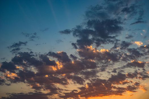 Natural white cloud on the blue  sky background