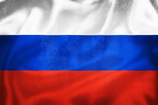 Grunge 3D illustration of Russian Federation flag, concept of Russian Federation 