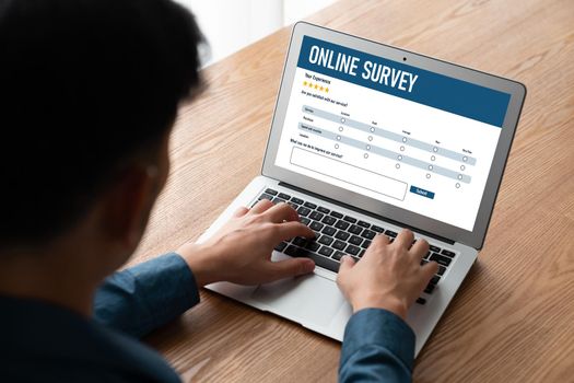 Online survey form for modish digital information collection on the internet network