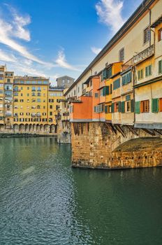 Ponte Vecchio, beautiful city of Florence, full of historical buildings and statues in Italy of Europe