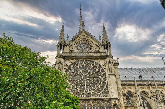 Cathedral notre dame, famous city of Paris in France, rich in history and full of wonderful attractions and monuments