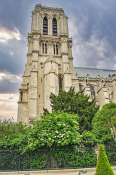 Cathedral notre dame, famous city of Paris in France, rich in history and full of wonderful attractions and monuments