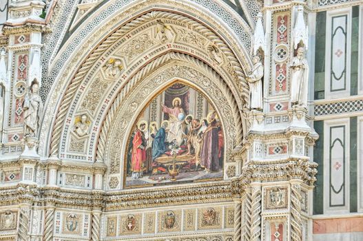 Cathedral of Santa Maria del Fiore and Piazza Duomo in Florence of Italy