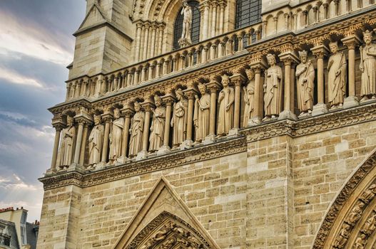 Cathedral notre dame, famous city of Paris in France, rich in history and full of wonderful attractions and monuments