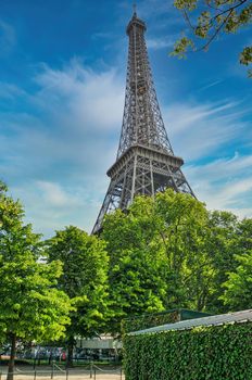 Famous Eiffel tower in Paris of France, rich in history and full of wonderful attractions and monuments