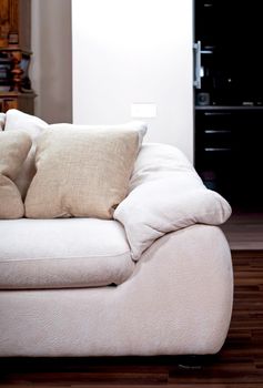 sofa in the interior of a modern apartment