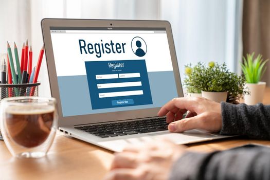 Online registration form for modish form filling on the internet website