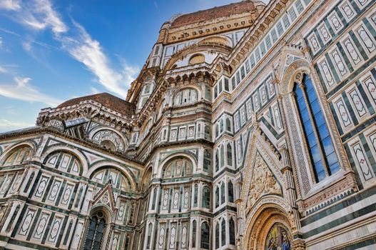 Cathedral of Santa Maria del Fiore and Piazza Duomo in Florence of Italy