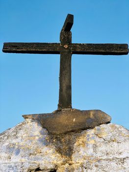 Cross on the church.