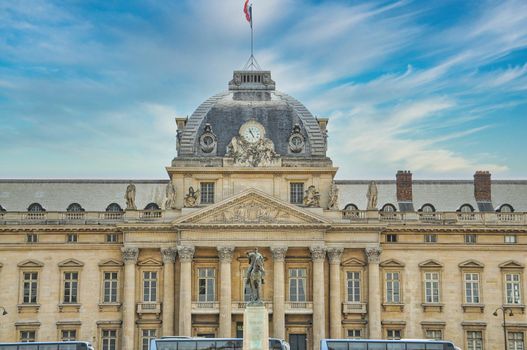 Famous city of Paris in France, rich in history and full of wonderful attractions and monuments, Ecole militaire in Paris