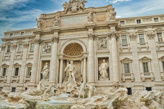 Beuatiful city of Rome with Trevi Fountain, Italy Europe