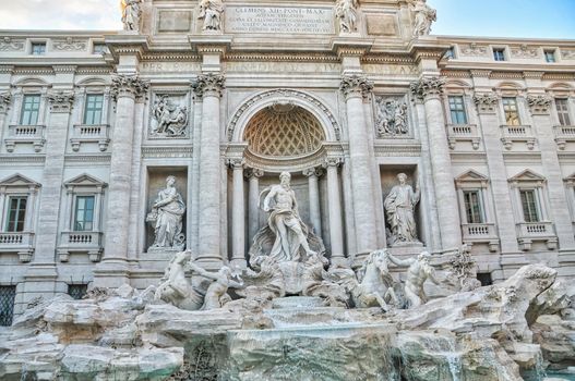 Beuatiful city of Rome with Trevi Fountain, Italy Europe
