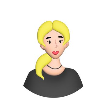 Web icon man, girl with long hair - illustration