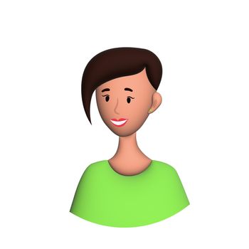 Web icon man, girl with short haircut - illustration