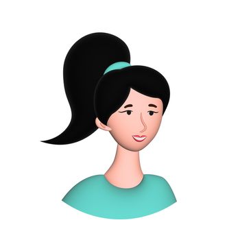 Web icon man, girl with long hair - illustration