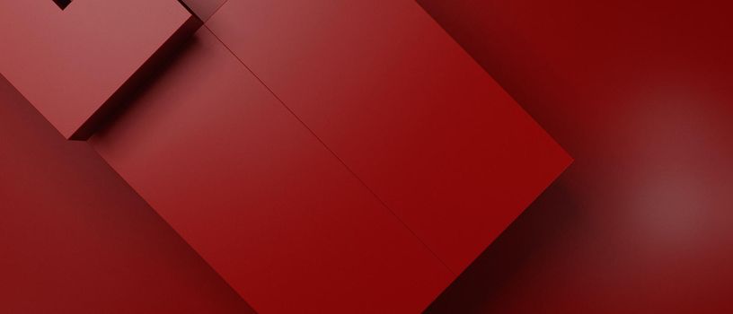 Abstract Shine Geometric Square Cubes Modern Dark Red Iillustration Background Wallpaper 3D