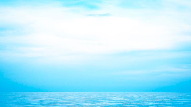 beautiful seascape sea horizon and blue sky, natural photo background - I
