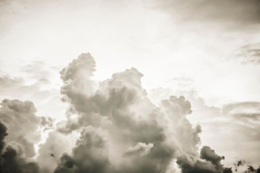 Dark sky and dramatic black cloud before rainy . Black Clouds on Sky , Dark Background,Wallpaper