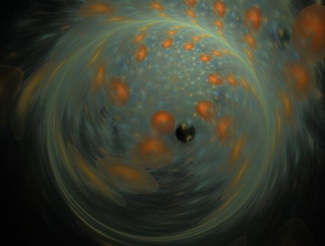 Imaginatory lush fractal texture image abstract background