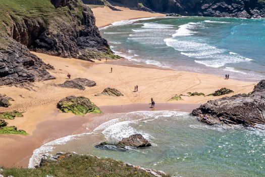 The Murder Hole beach, officially called Boyeeghether Bay in County Donegal, Ireland.