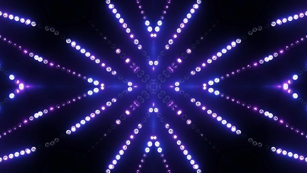 3d render blue-violet circle led VJ shine background