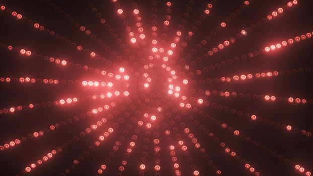 3d render red circle led VJ shine background