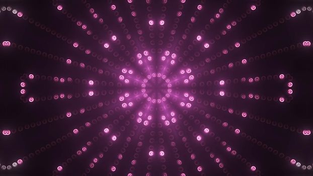 3d render pink circle led VJ shine background