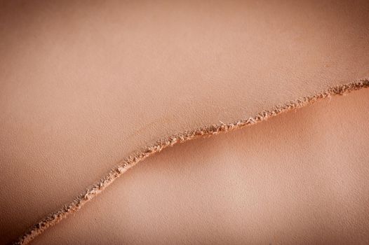 texture of vegetable tanned leather, raw material for leather working